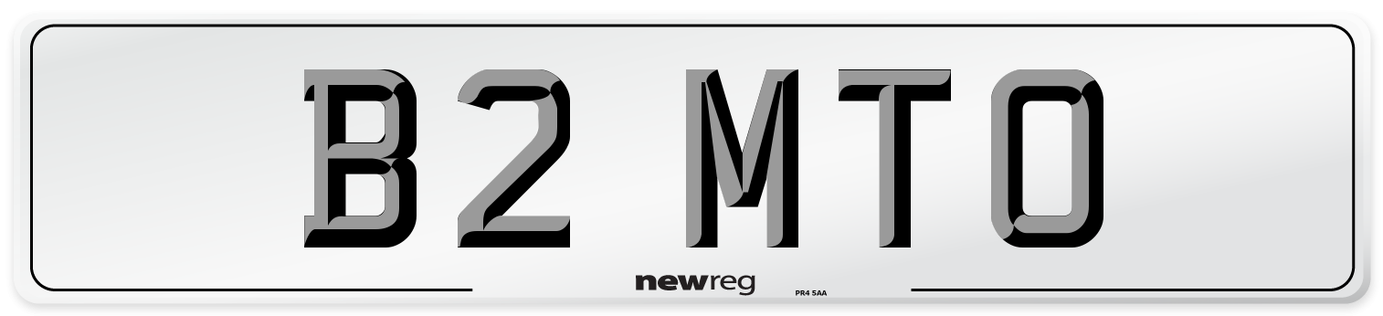 B2 MTO Number Plate from New Reg